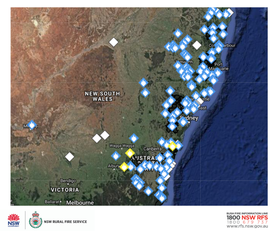 At 5.30am there are 110 fires... - NSW Rural Fire Service