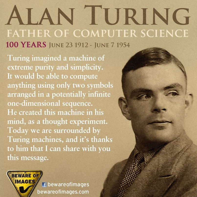 Being - (W) Alan Turing's 108th birthday today... 23rd June 1912 The ...