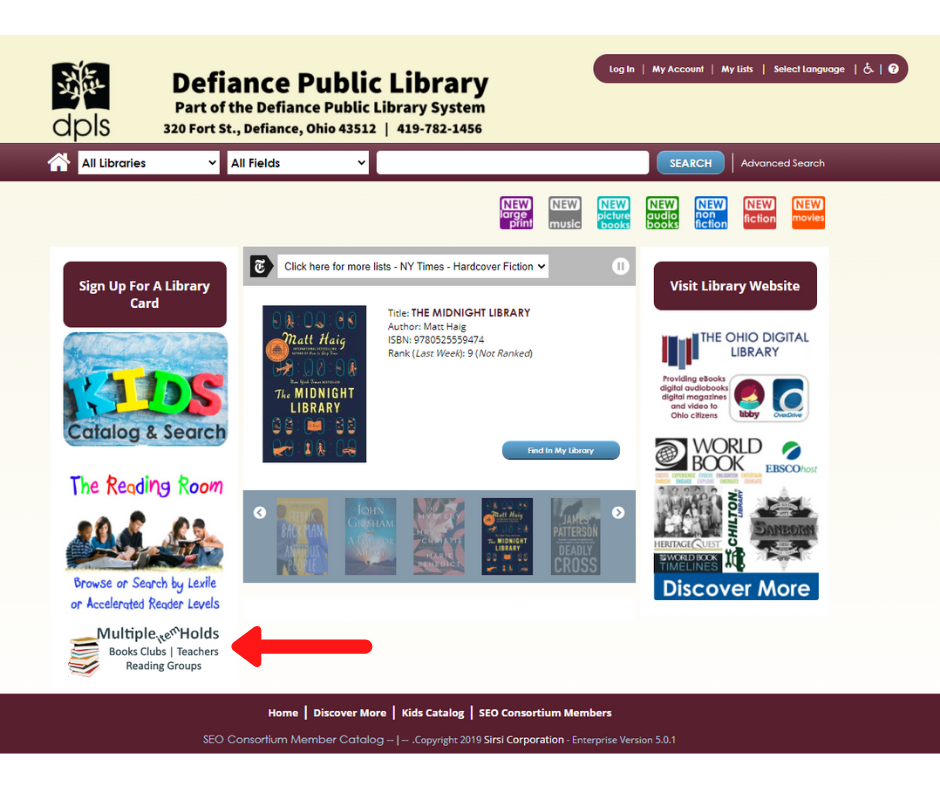 Book clubs, teachers,... - Defiance Public Library System