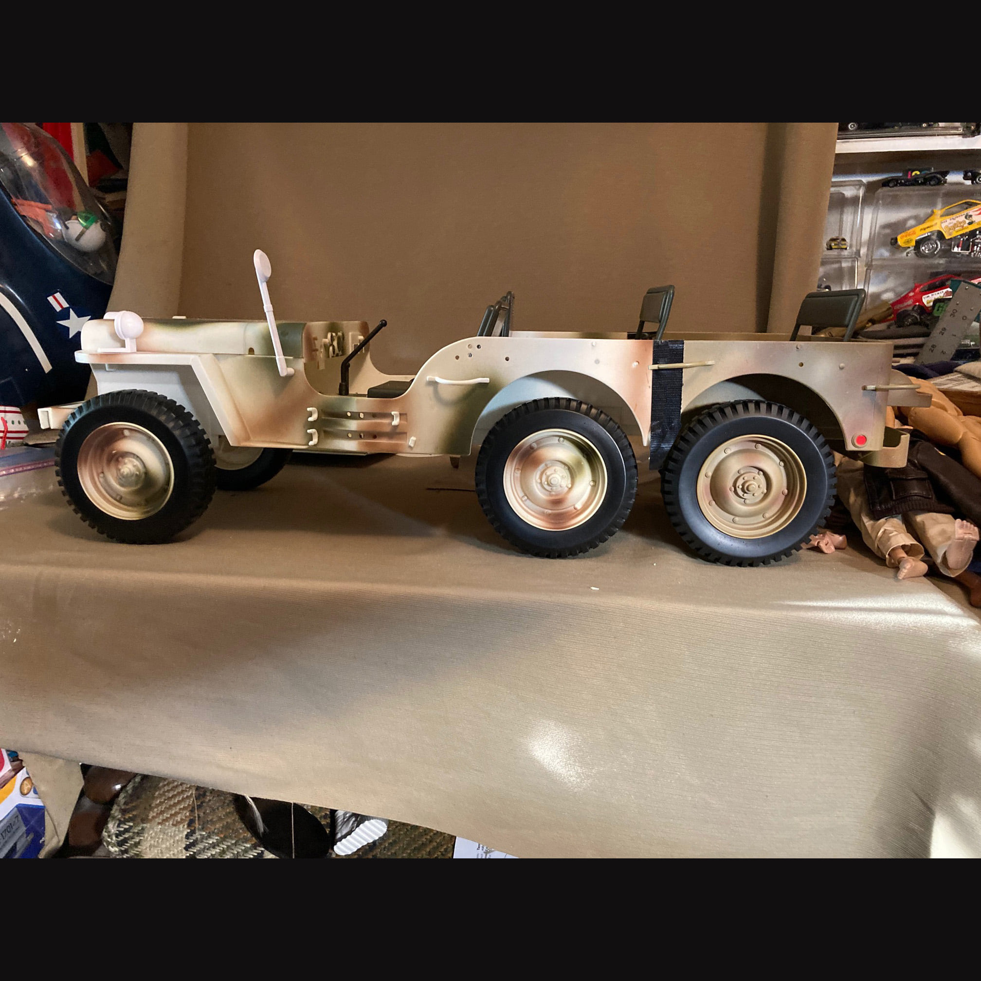 GI Joe ★ WW2 Marine Corps Custom Jeep 1/6 custom GI Joe jeep as WWII General Eisenhower's Husky