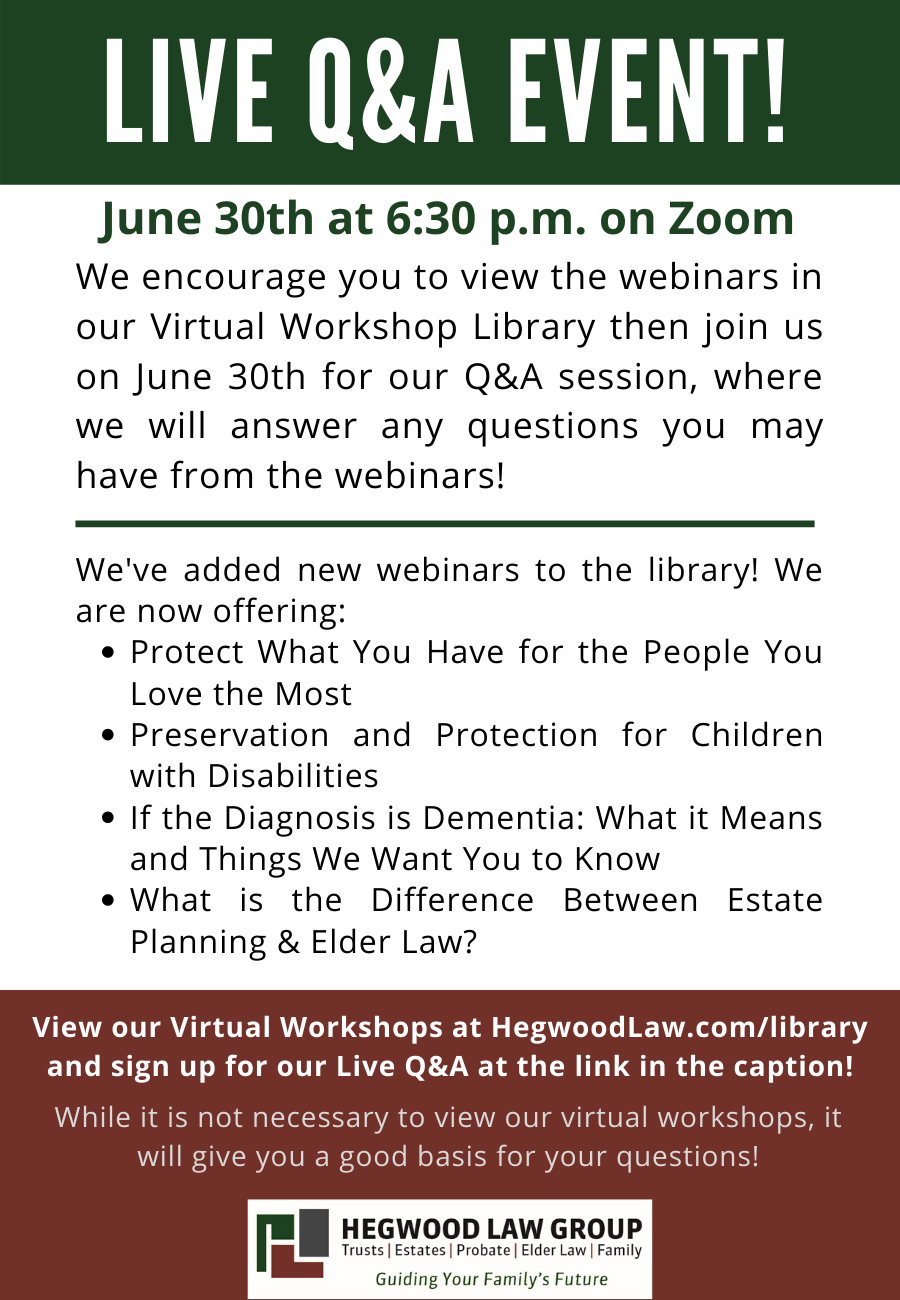 Your Legacy Legal Care - We will be holding a LIVE Q&A EVENT on Tuesday ...