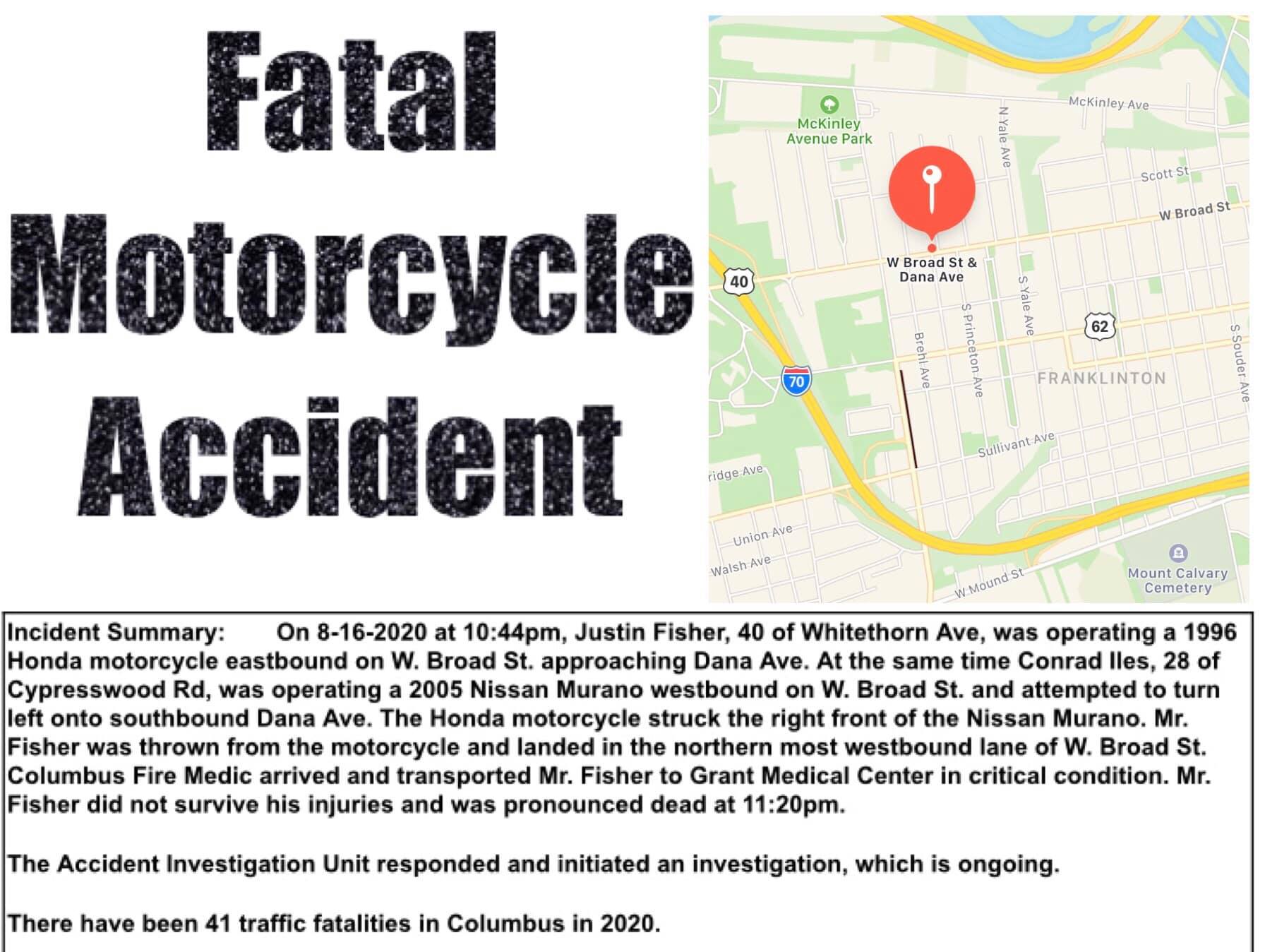 Fatal Motorcycle Accident Columbus Ohio Yesterday Reviewmotors.co