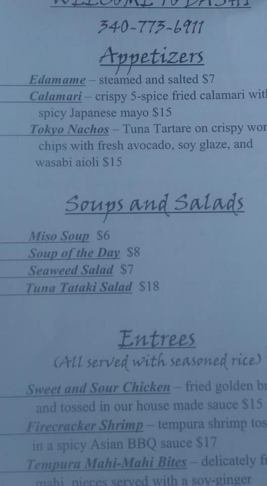 Dashi - Our menu! Take out or delivery from STX Delivery... | Facebook