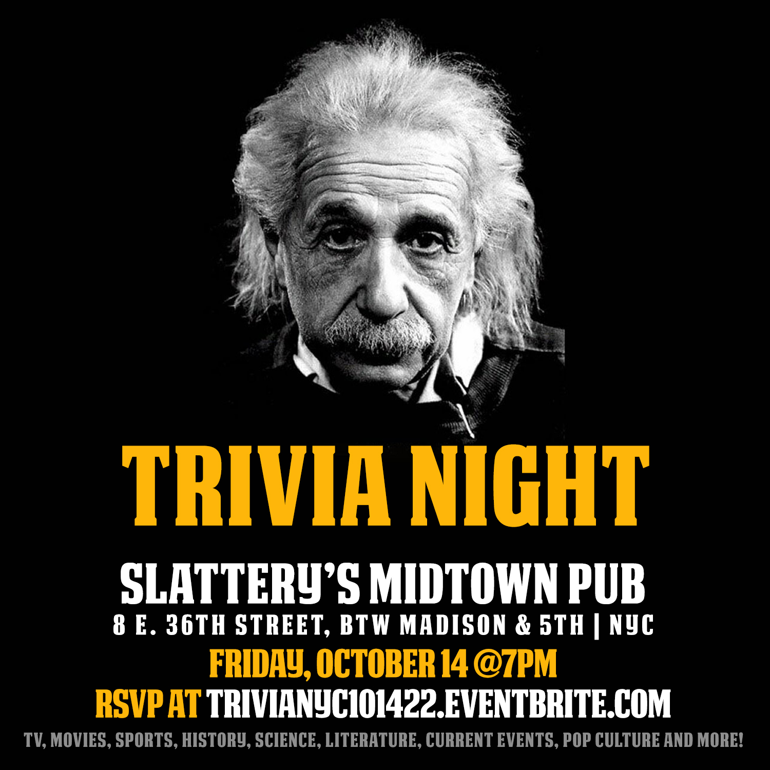Trivia, AD - Get your team together for General Trivia at Slattery’s ...
