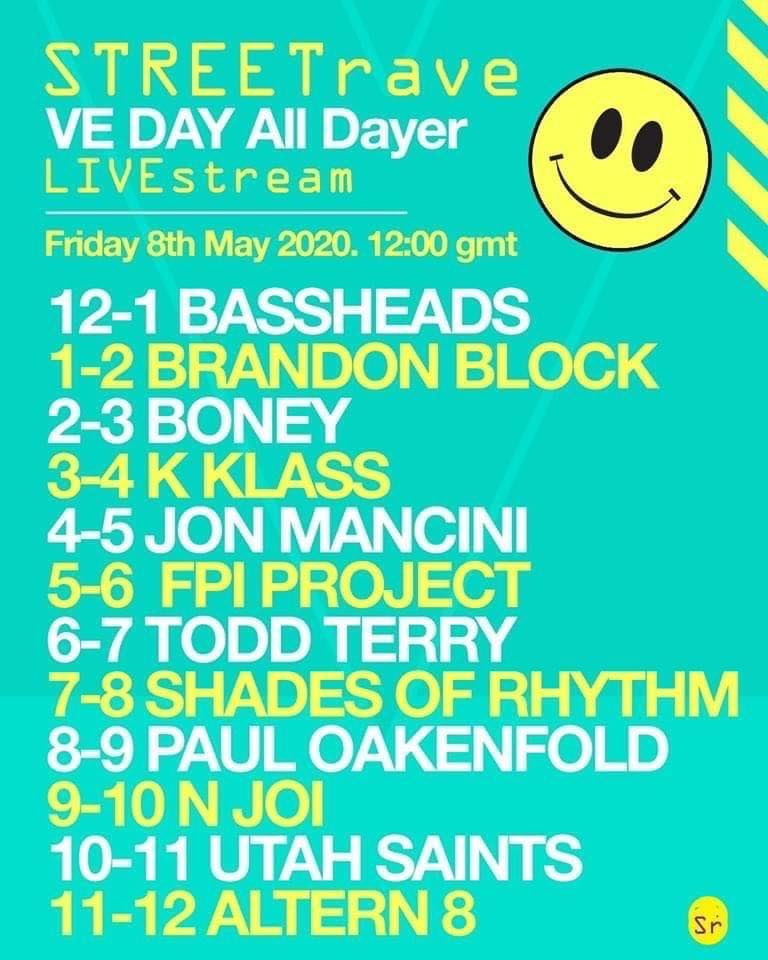 Altern 8 - TOMORROW STREETrave VE DAY All Day LIVEstream...