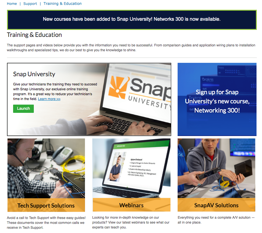 Snap One - Our Training page has been re-designed for your...