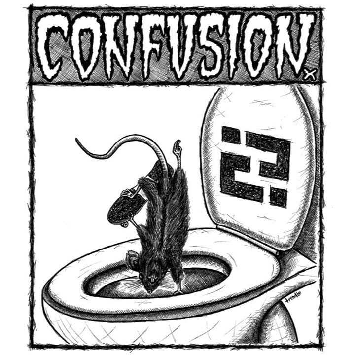 Confusion magazine “Skate Rat” tees back in stock. All