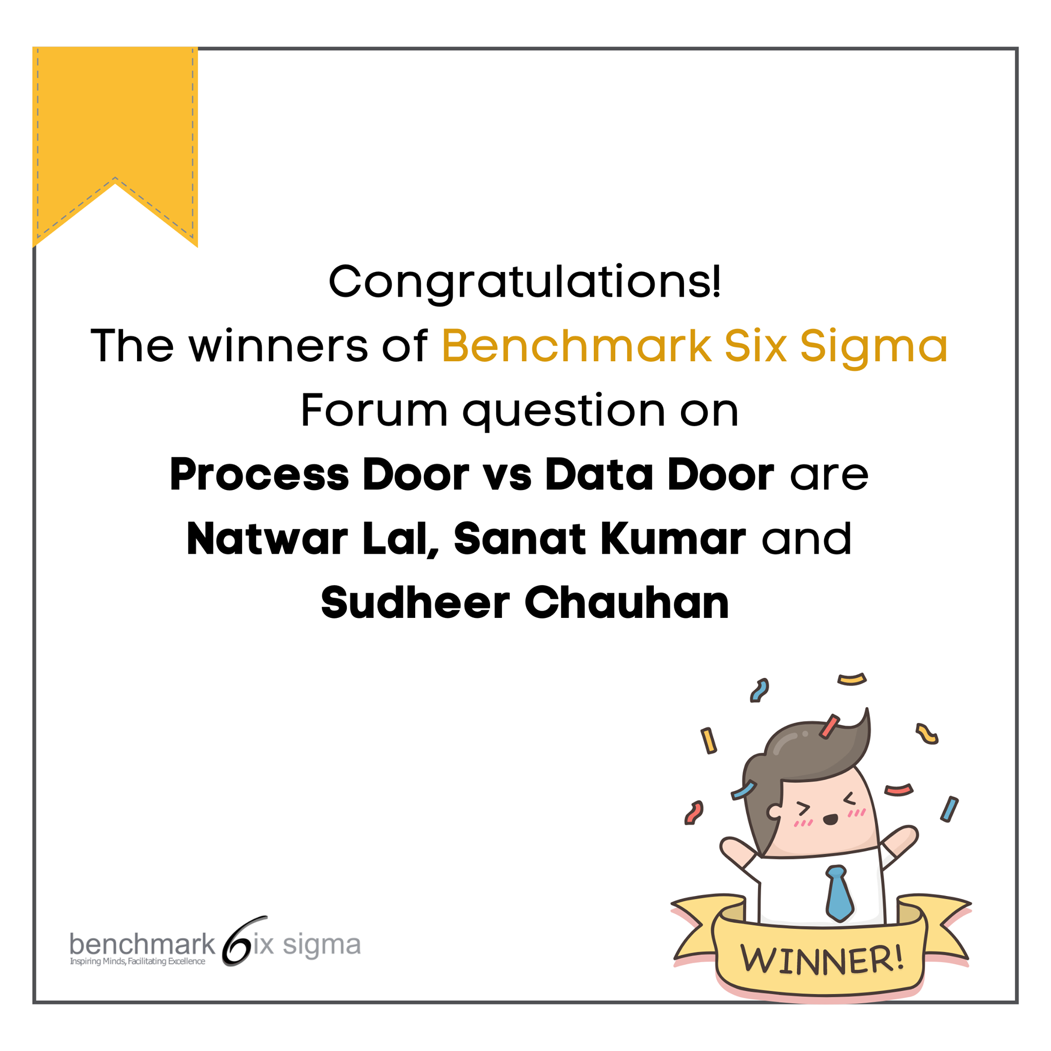 The winners of Benchmark Forum... - Benchmark Six Sigma | Facebook