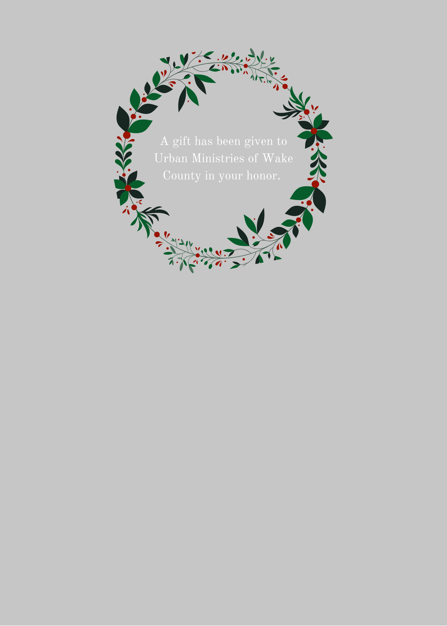 Our holiday cards have... - Urban Ministries of Wake County