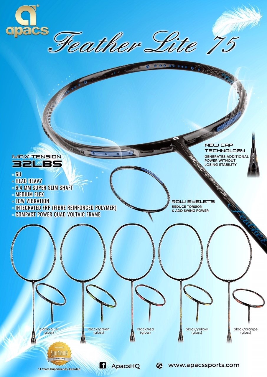 Feather Lite 75 designed with new cap technology, generating