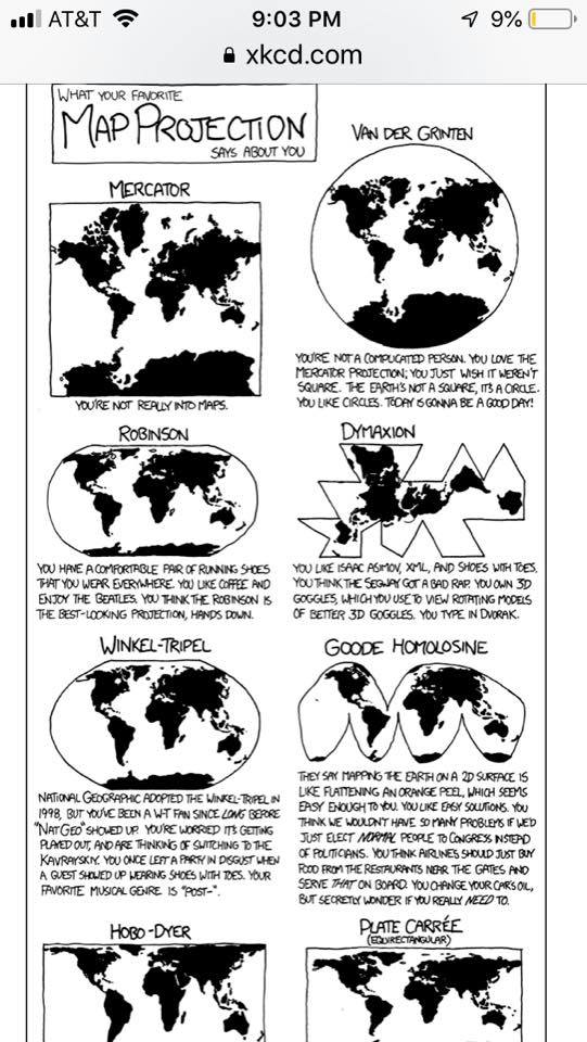 Map projection humor.... - Donald W. Hamer Center for Maps & Geospatial ...