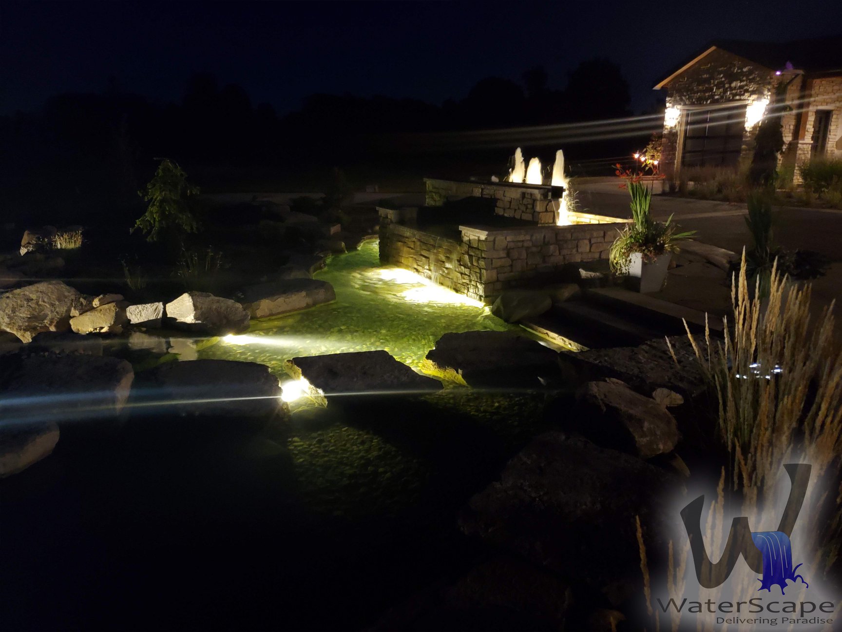 WaterScape - LED lighting in your water feature gives you...