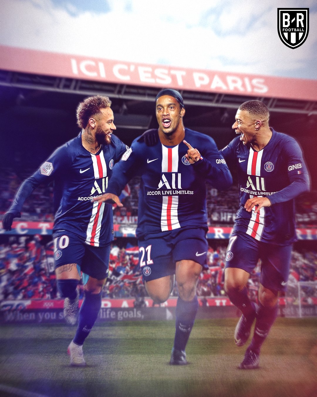 PSG x Ronaldinho A stunning long sleeve PSG home shirt from