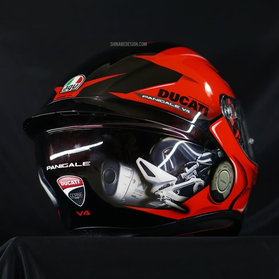 agv helmet ducati DARK RIDER V2 molded polycarbonate visor Ducati-AGV Dark Rider V2 helmet