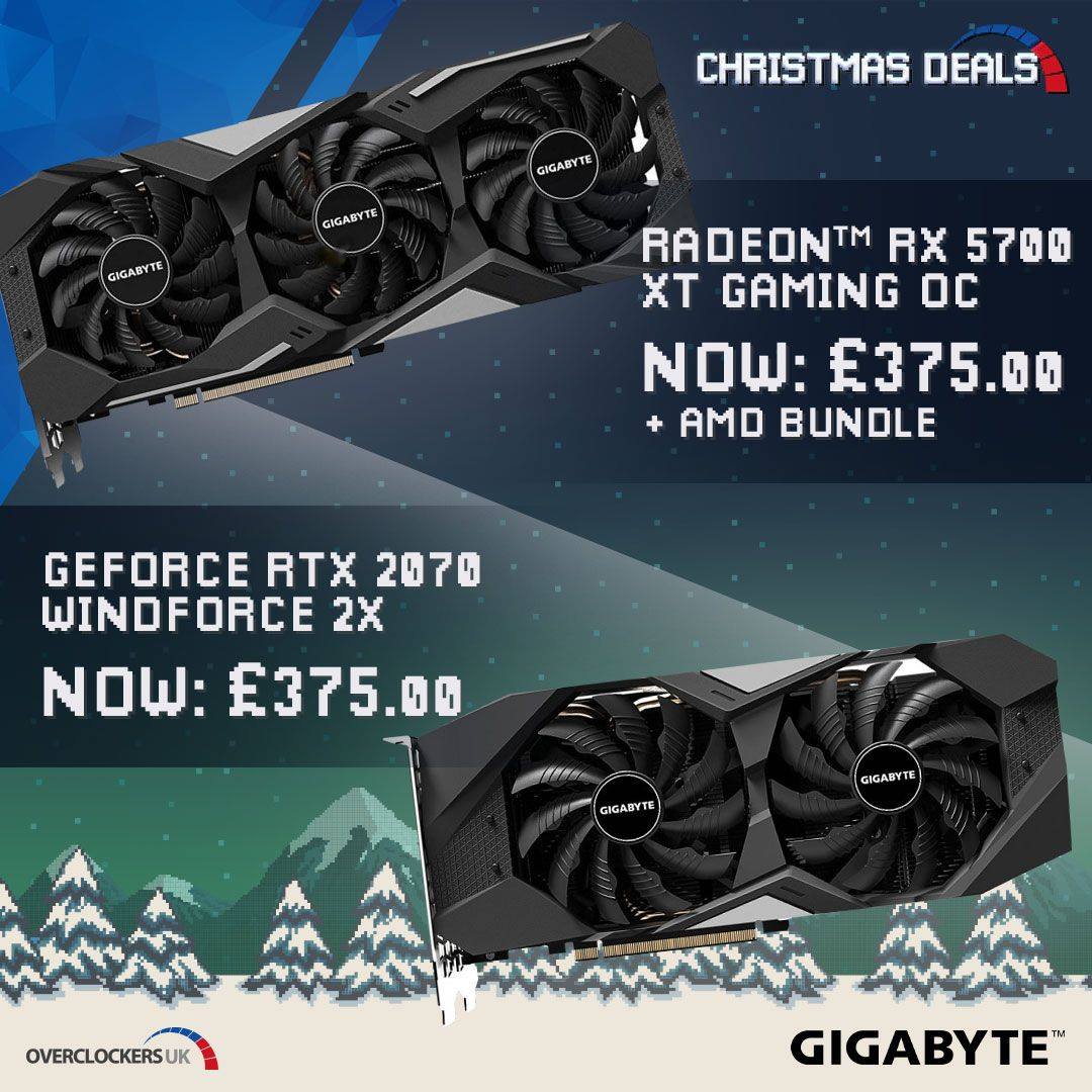 Overclockers Uk Amd Vs Nvidia In The Red Corner We Have The Amd 5700xt Gaming Oc At 375 And In The Green Corner We Have The Nvidia 2070
