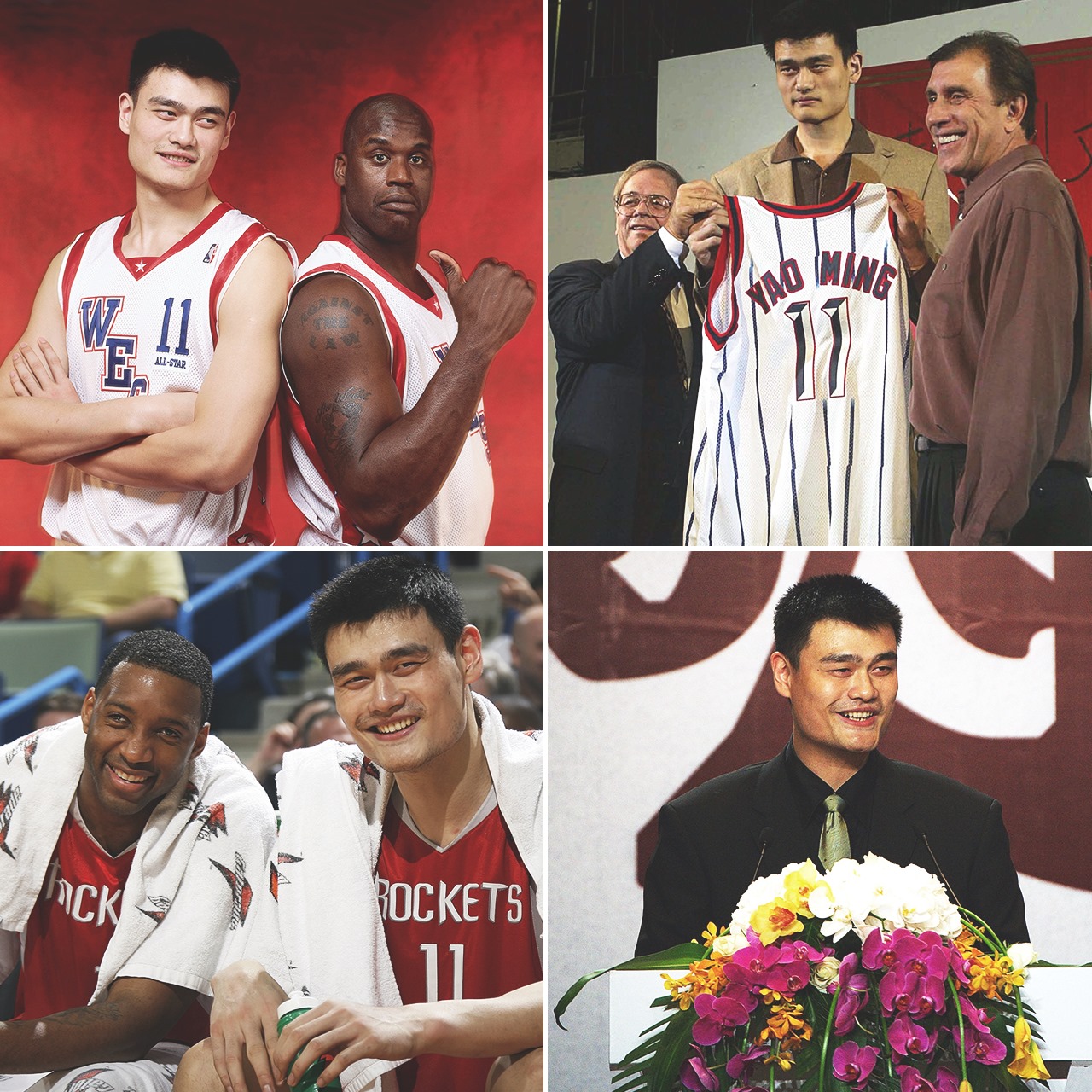 NBA - 8 years ago, 姚明 Yao Ming announced his retirement after a 