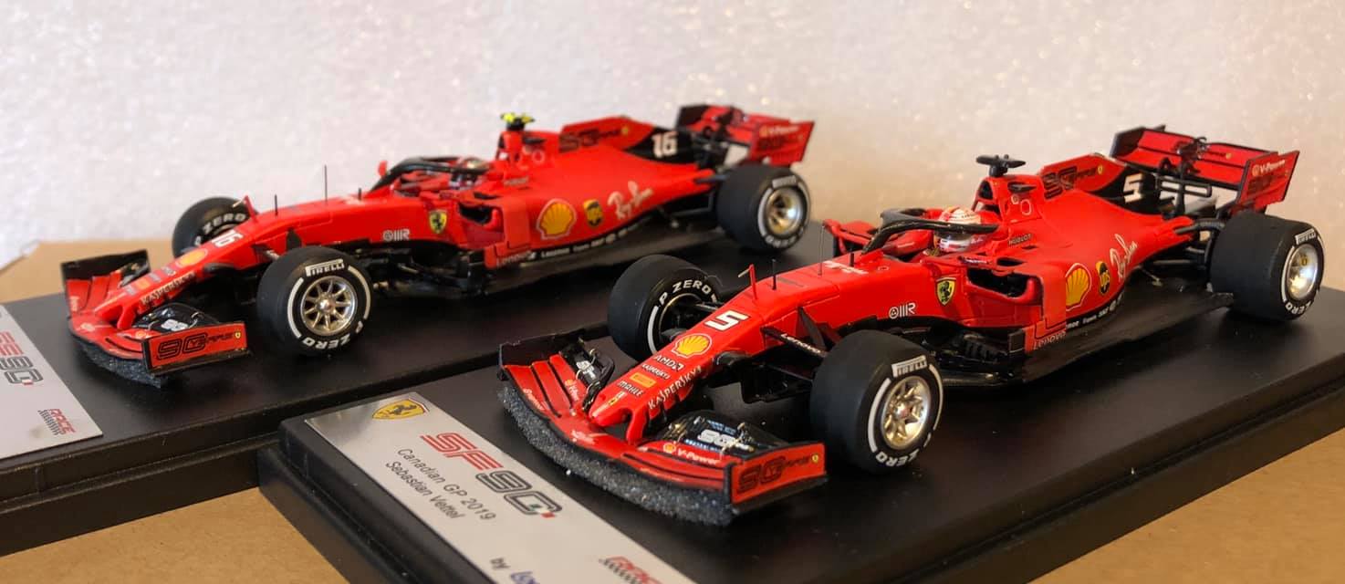 Excellent new LookSmart 1:43 Vettel & Leclerc Ferrari SF90's