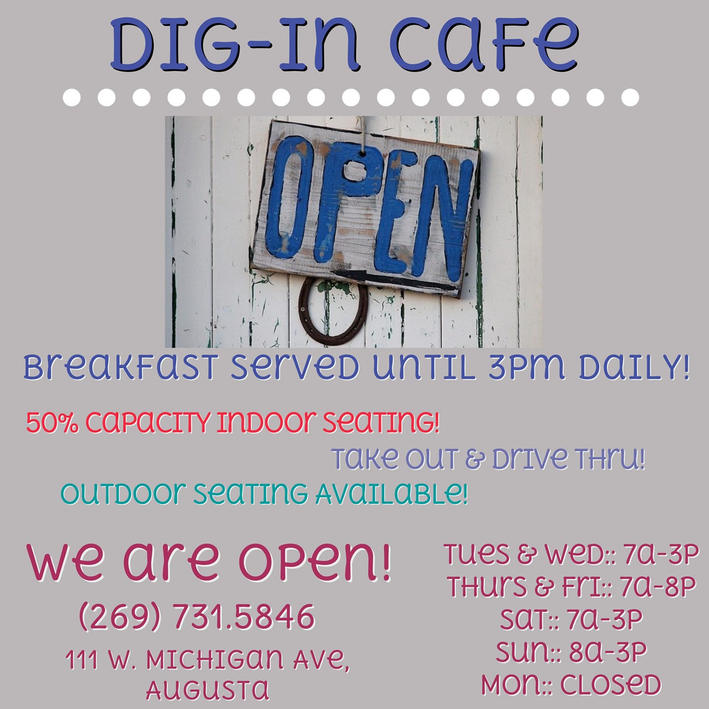 Happy Wednesday to all! Today's... - Dig-In Cafe & Catering | Facebook