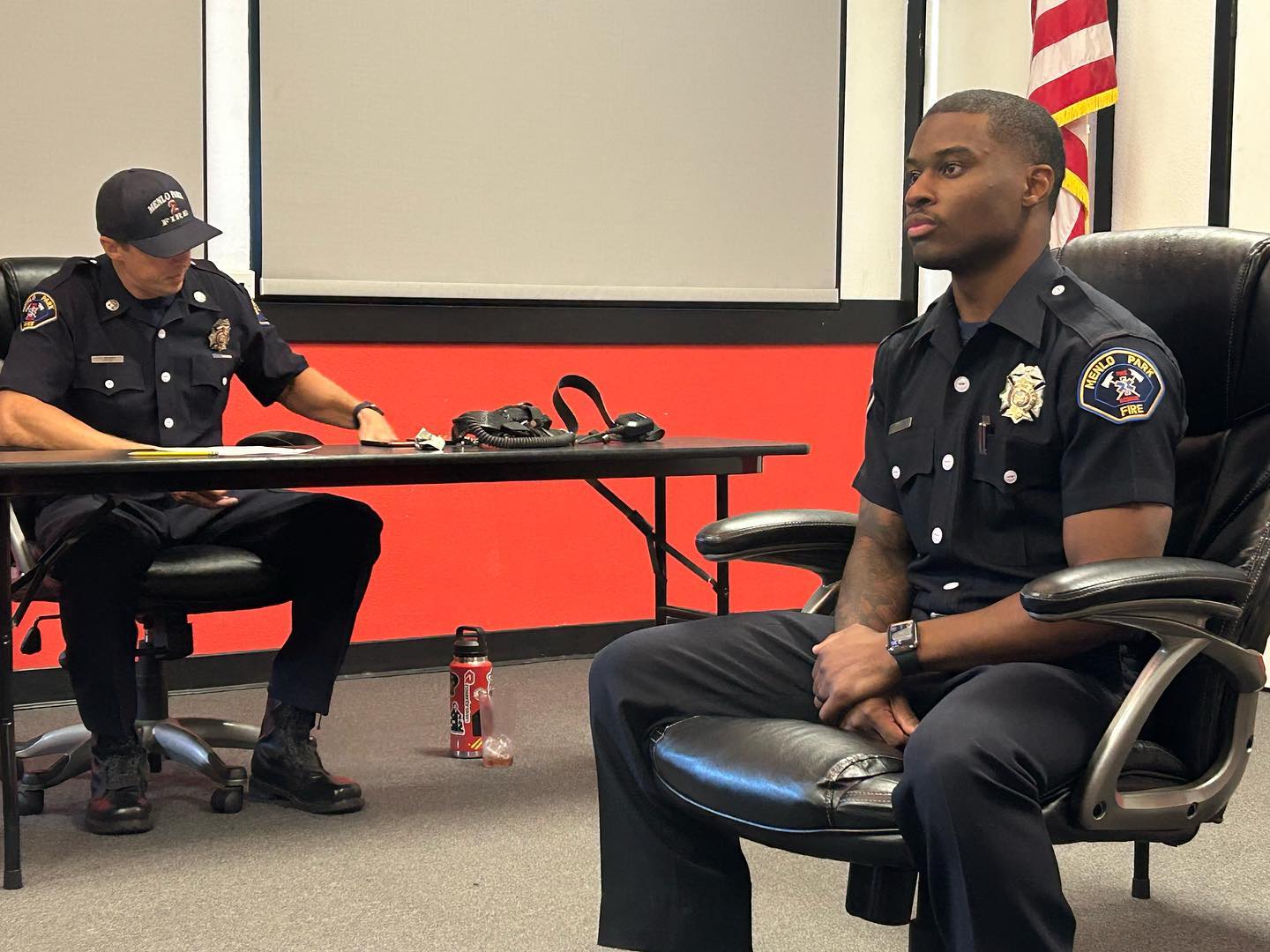 New Acting Captain Charles Washington today in the hot seat during his ...