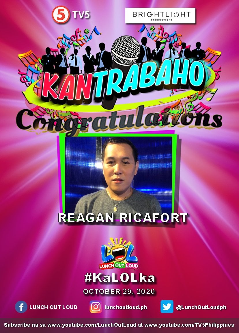 TV5 - Congratulations Professor Reagan Ricafort! 🎤 Pumasa... | Facebook