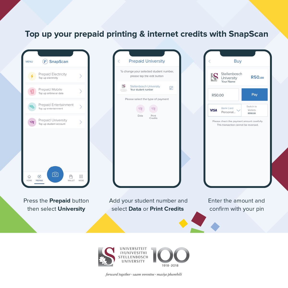 Use your SnapScan app to easily... - Stellenbosch University | Facebook