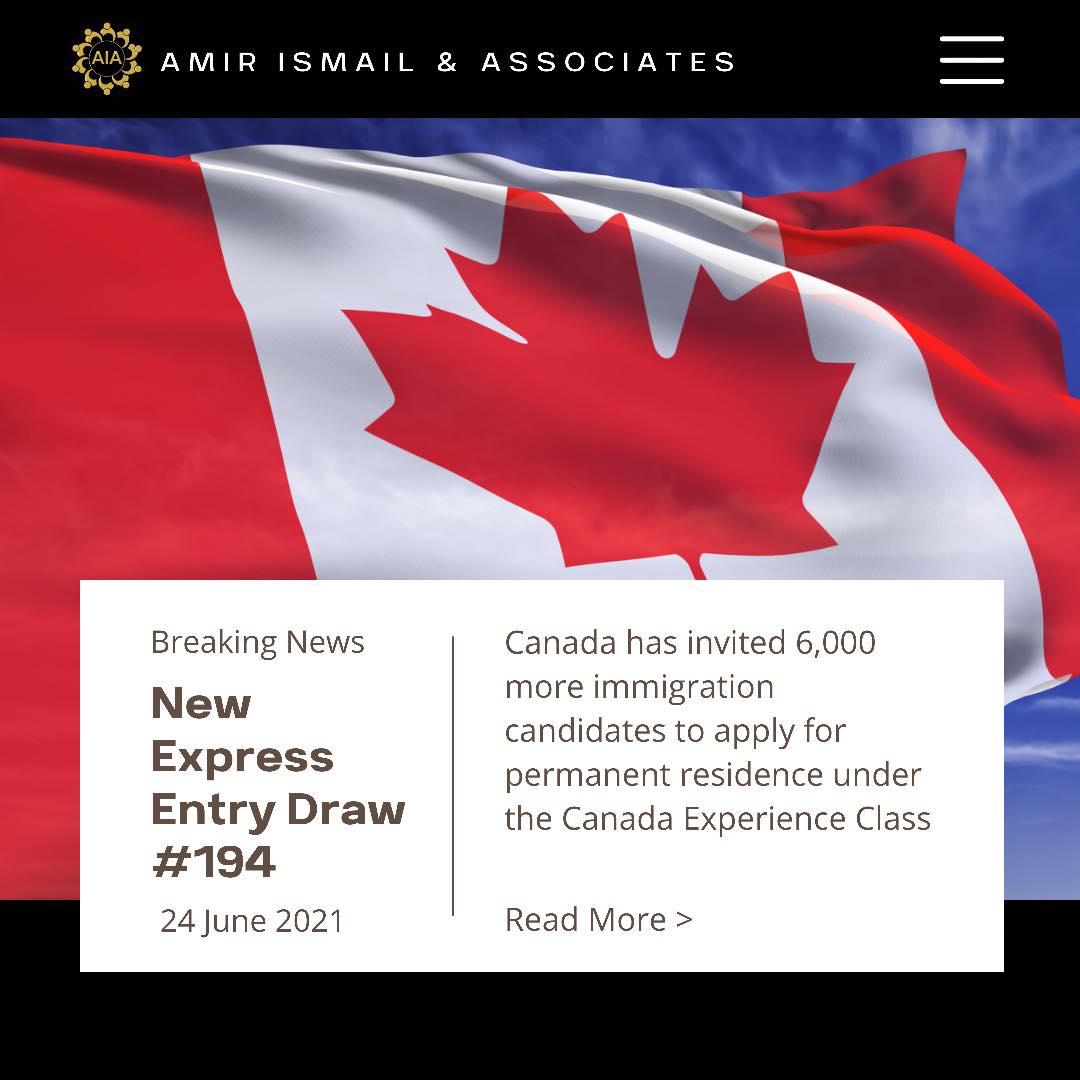 New Express Entry Draw #194 - 24 June 2021 - Canada has invited 6,000 ...