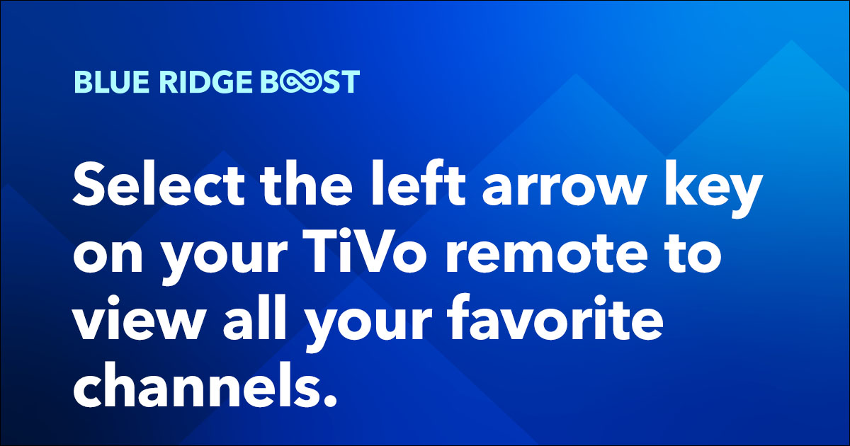 By selecting the left arrow... - Blue Ridge Communications | Facebook