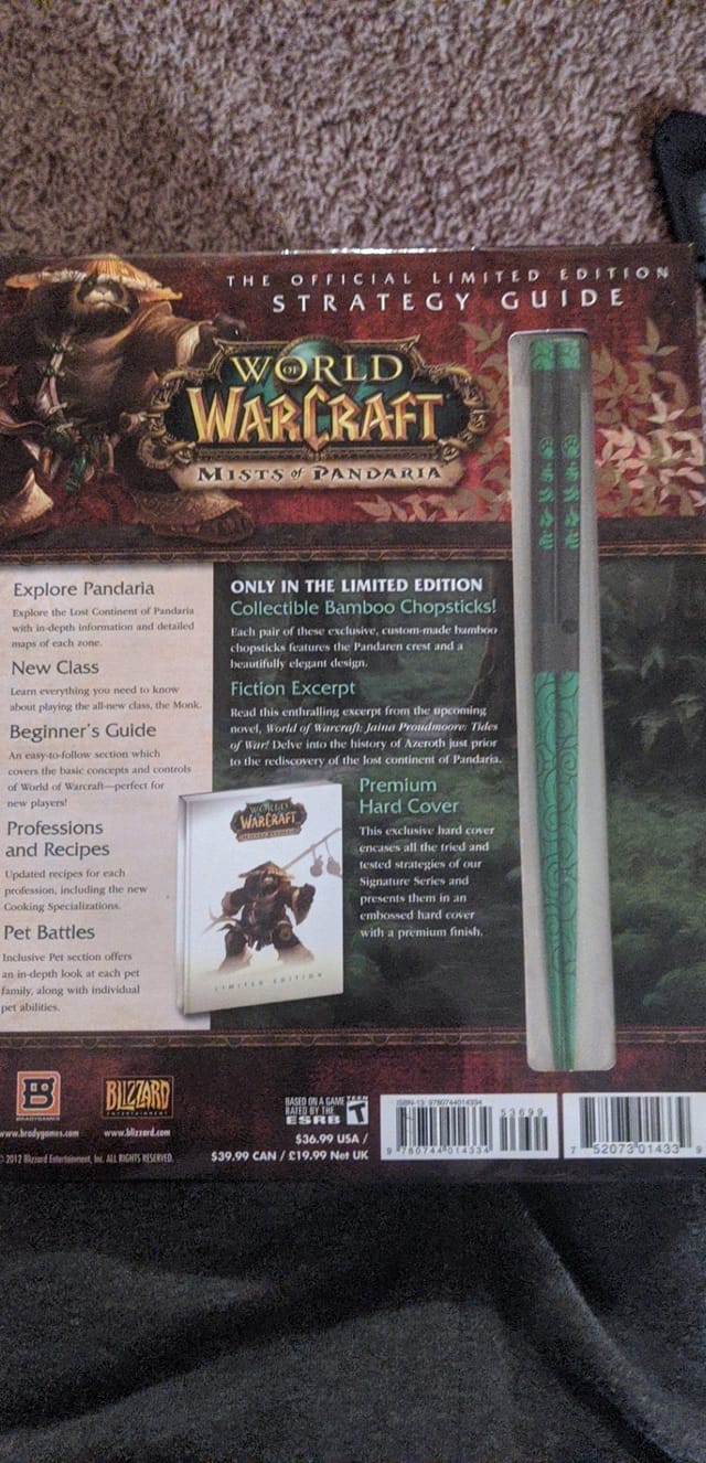 World Of Warcraft: Mists Of Pandaria Limited Edition Guide - NUOVO (Senza Bacchette) - Foto 2