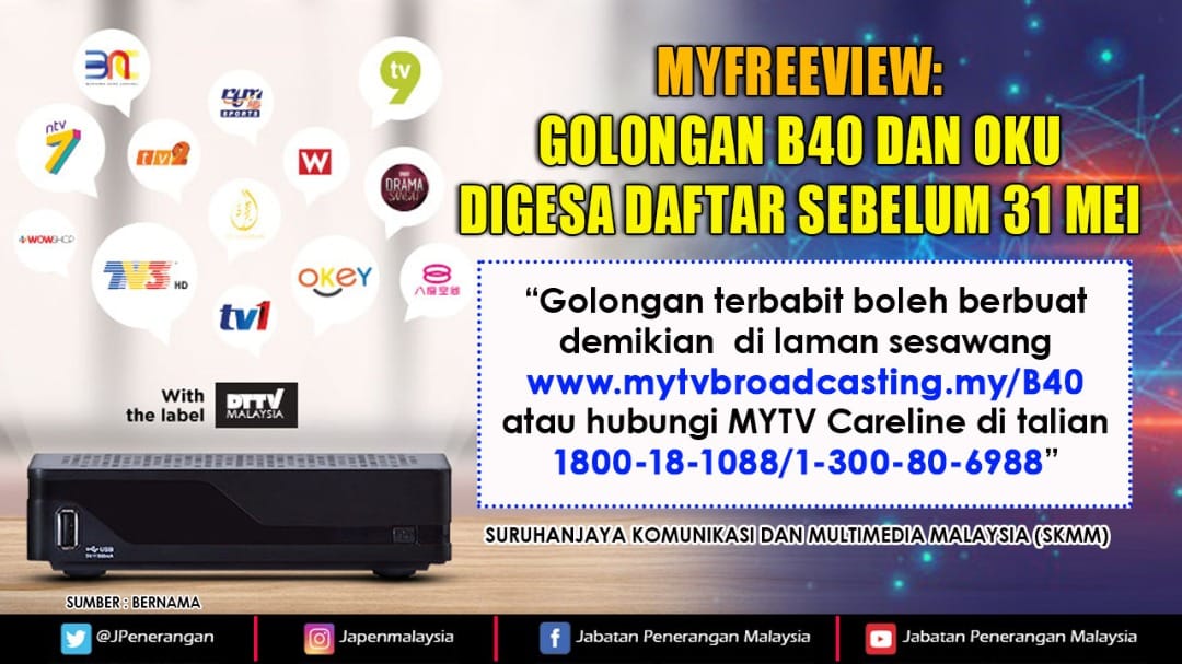 myFreeview: Golongan B40 dan... - Jabatan Penerangan Malaysia | Facebook