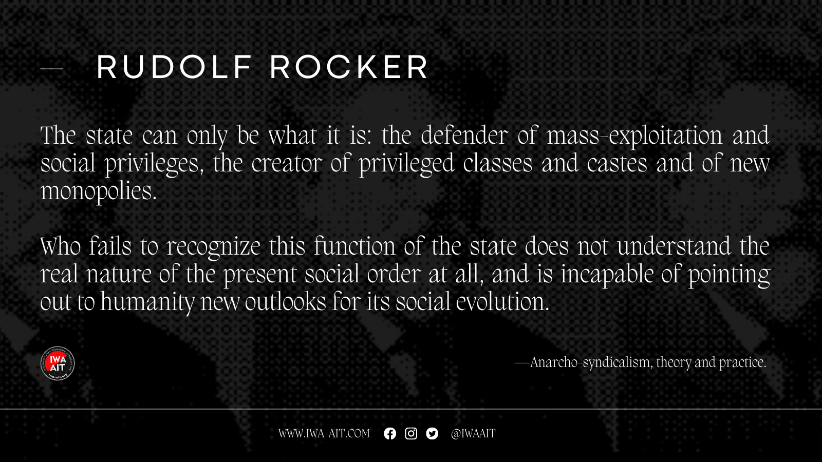 iwa-ait - The state can only be what it is: the defender... | Facebook