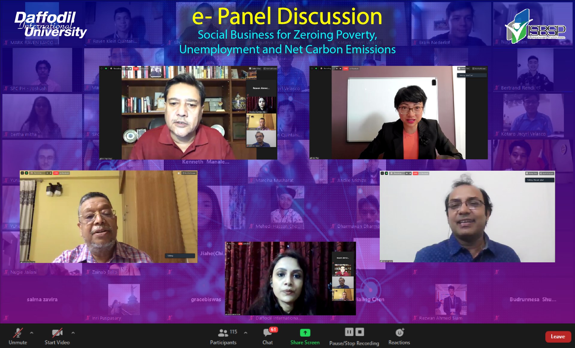 Daffodil International University - e-Panel Discussion on Social ...