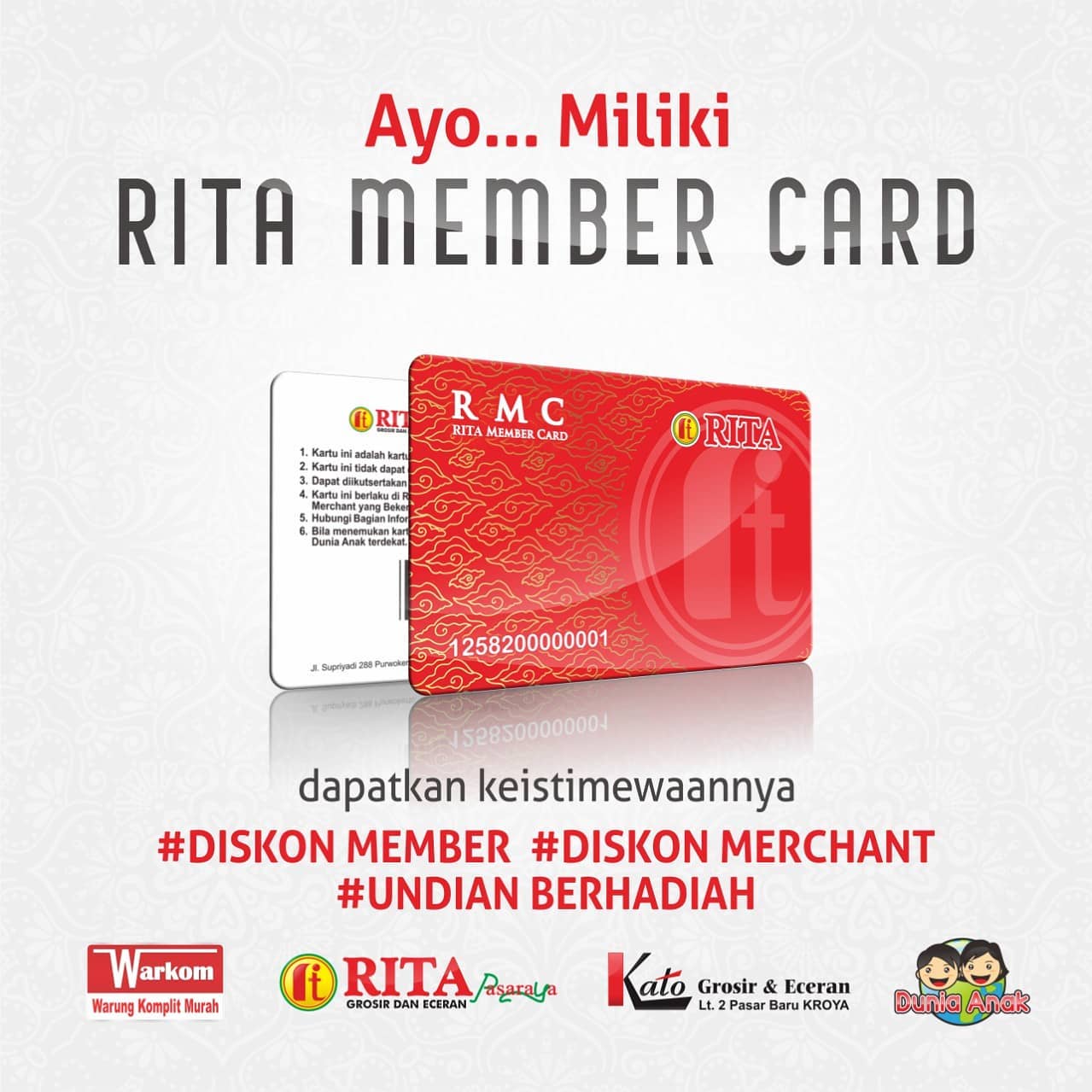 Rita Pasaraya - 🎟️RITA MEMBER CARD🎟️ ⠀ Ayoo miliki segera...