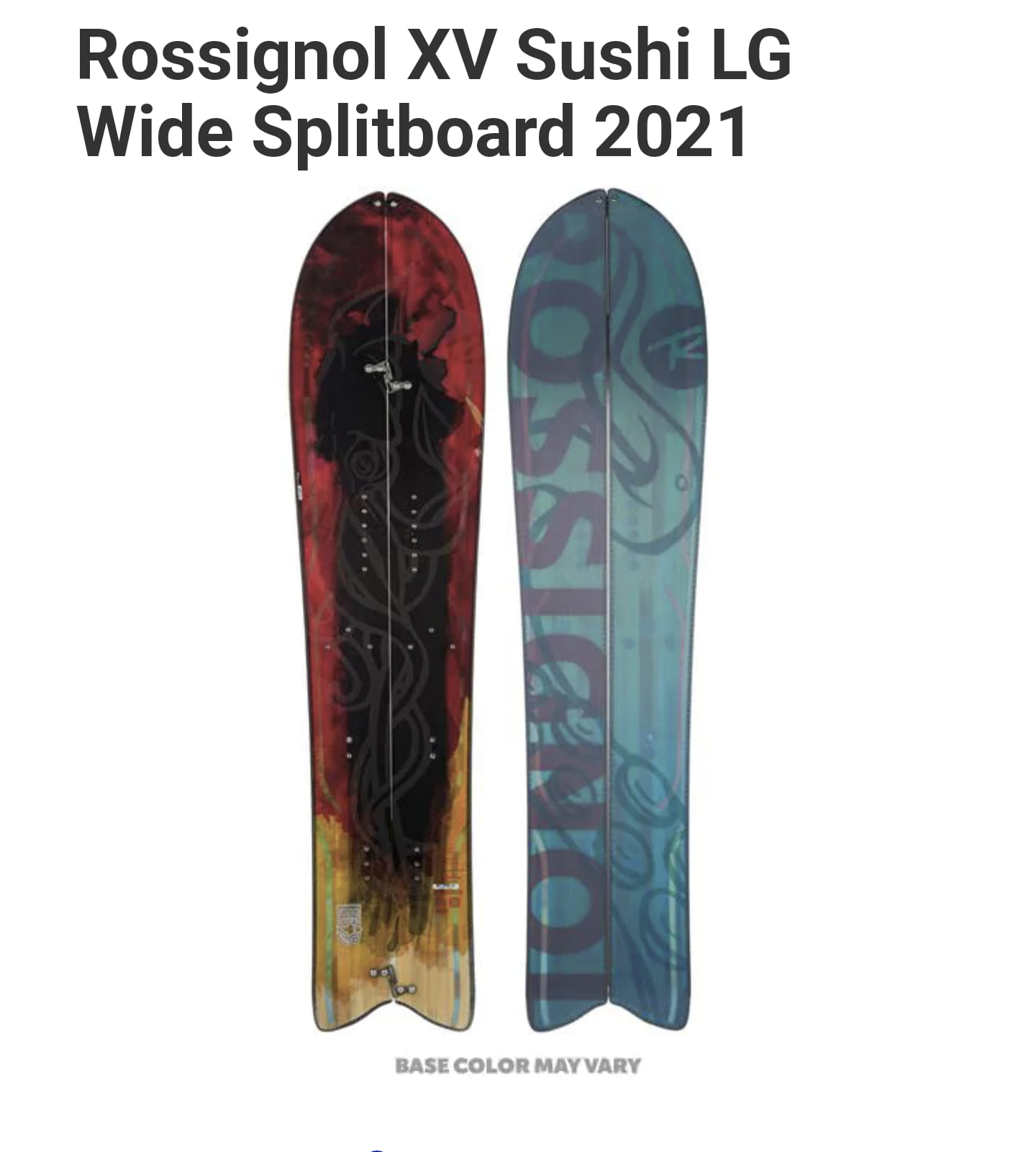 Anyone have experience with Rossignol XV Sushi LG Wide Splitboard 145?