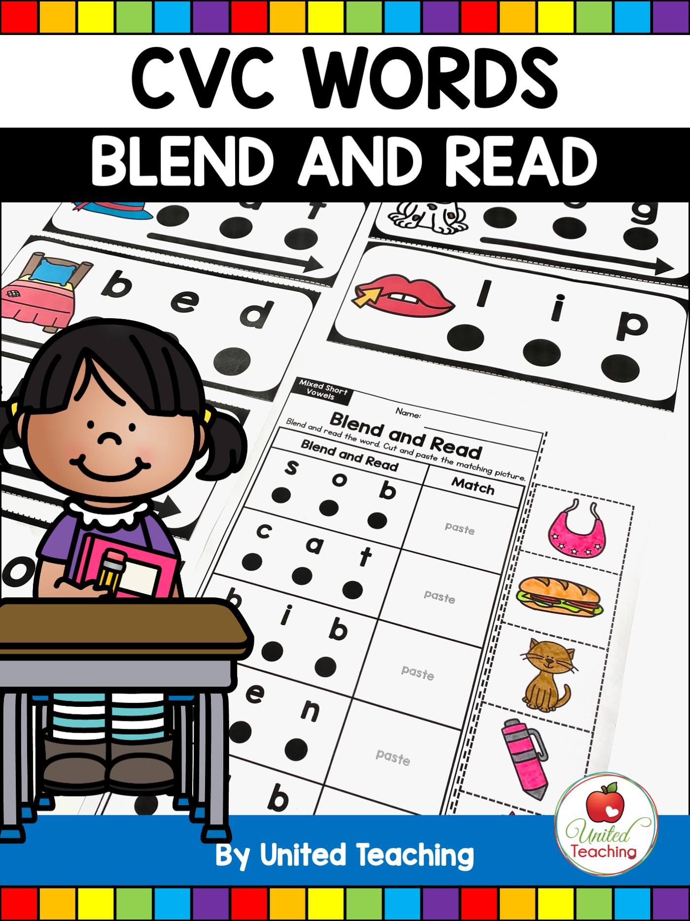 United Teaching - 🍎 BLEND AND READ CVC WORDS 🍎...