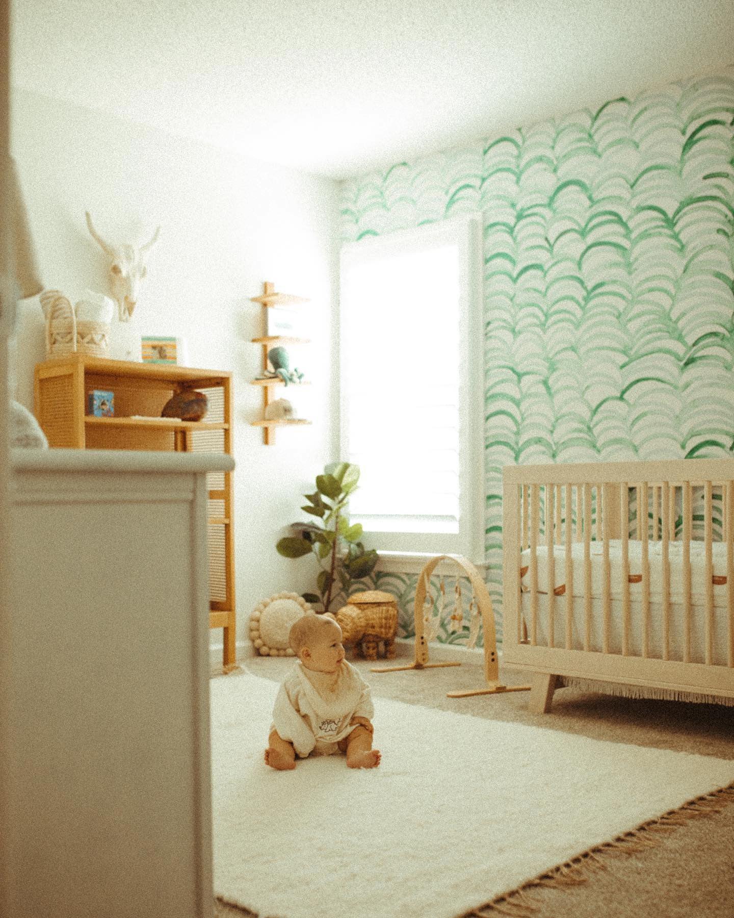 Project Nursery - This wallpaper is SUCH a dreamy gender neutral, yet ...