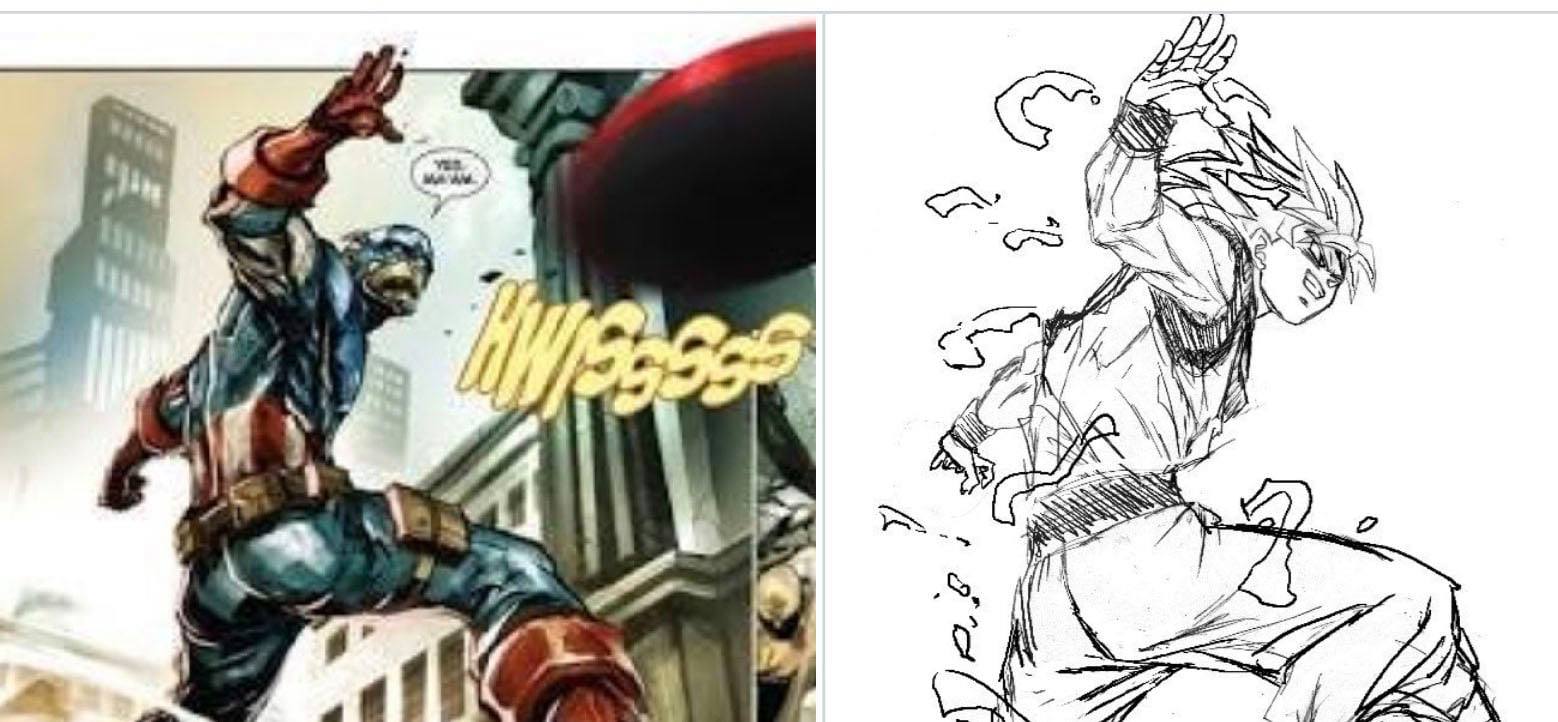 US-American comic book art swiped in Dragonball manga