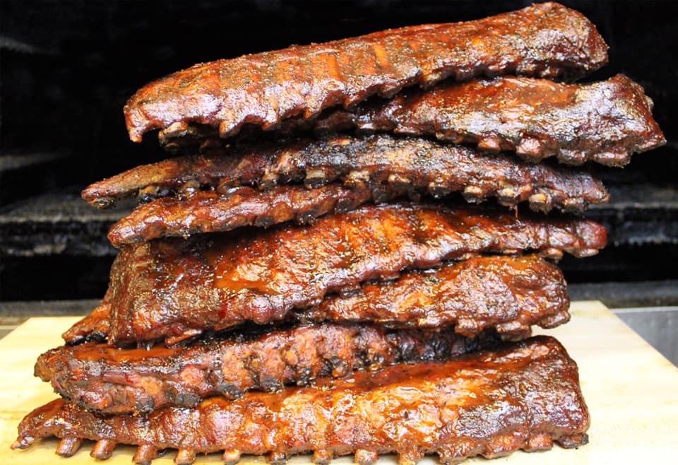 Full pork rib racks stacked... - The County Line Riverwalk | Facebook