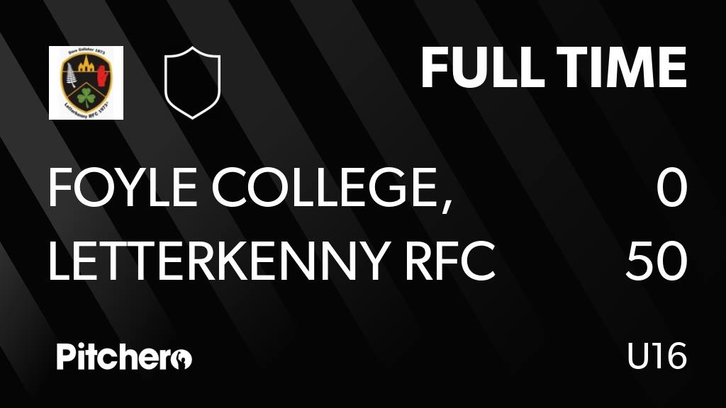 Letterkenny - FULL TIME: Foyle College, Derry 0 - 50 Letterkenny RFC # ...