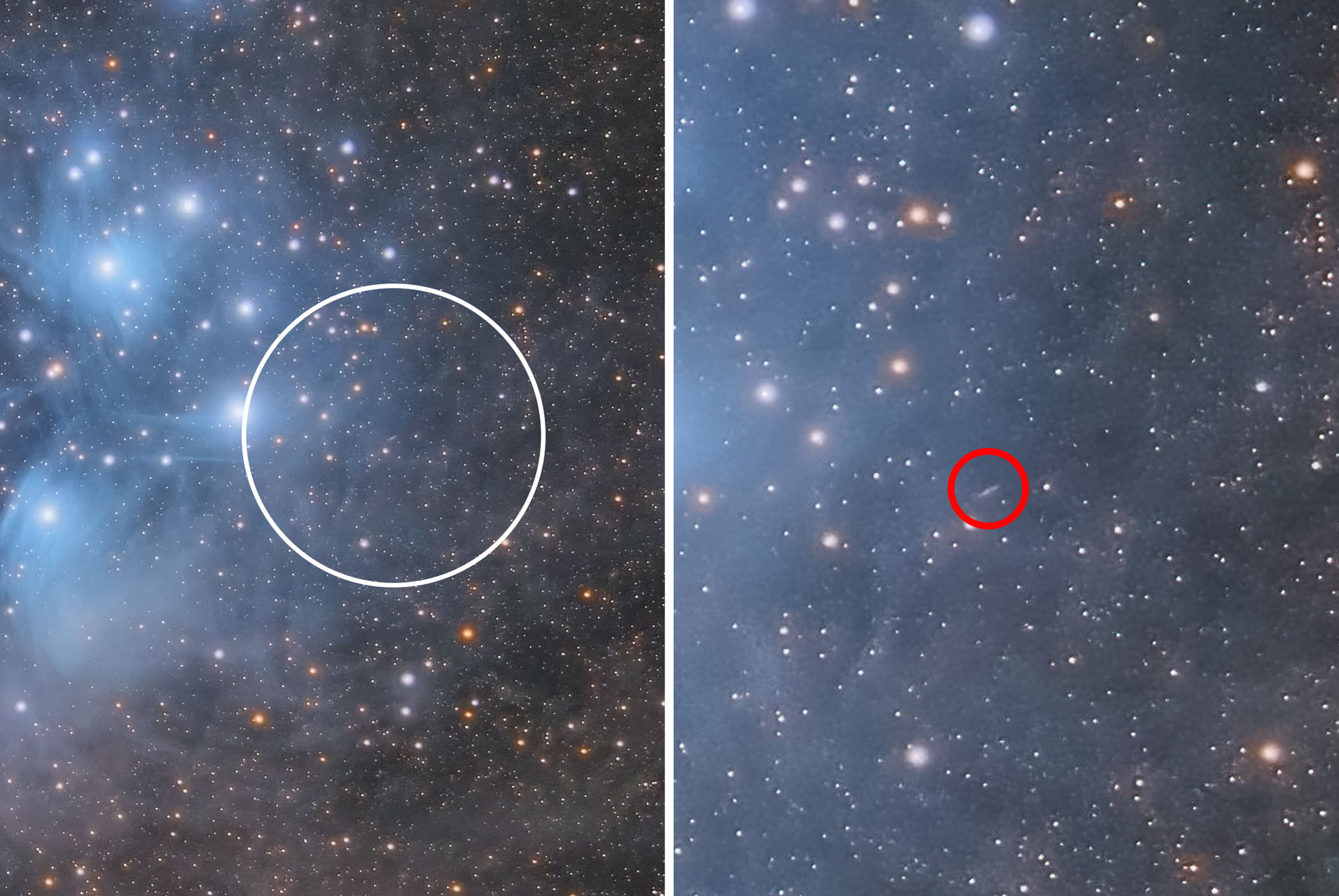 Capturing the Pleiades and UGC 2838 galaxy with ZWO533MC-Pro