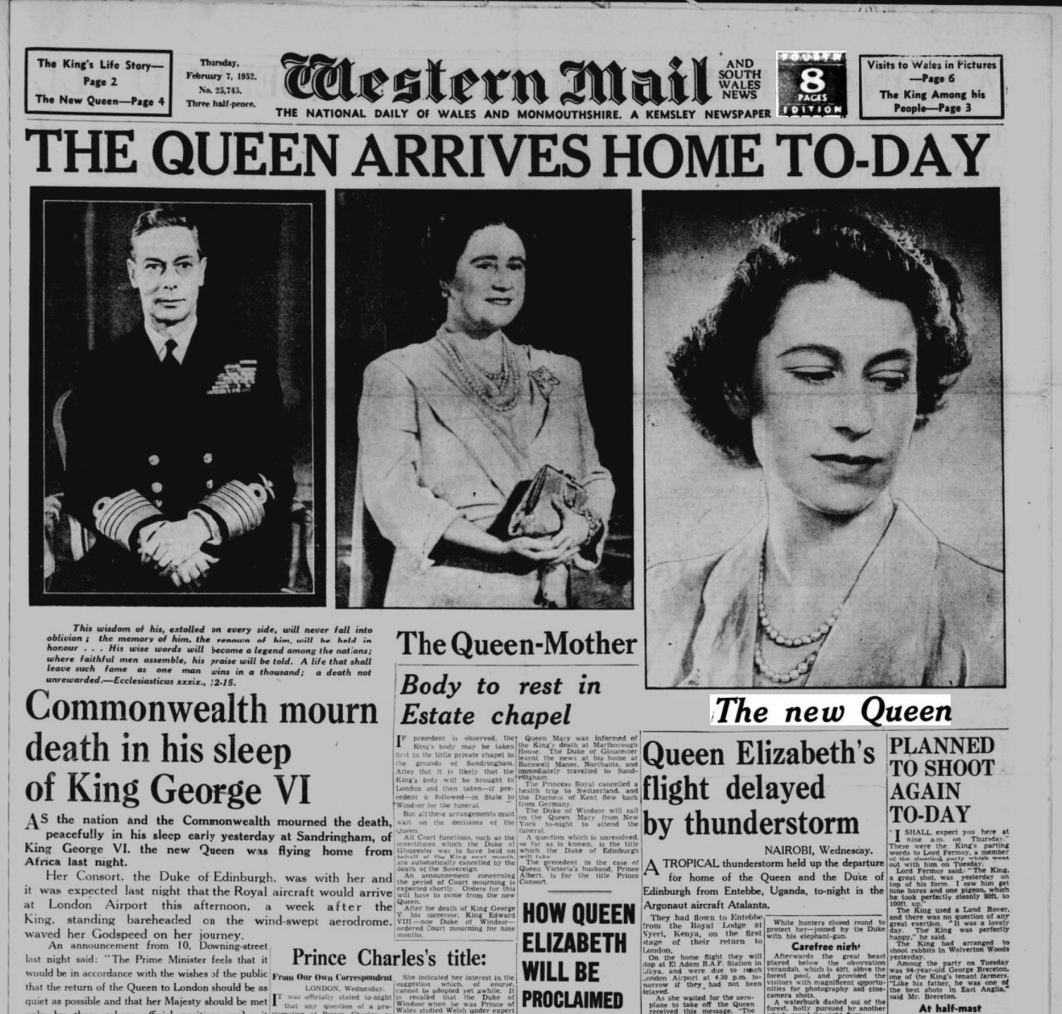 Findmypast - On this day in 1952, King George VI died and his daughter ...