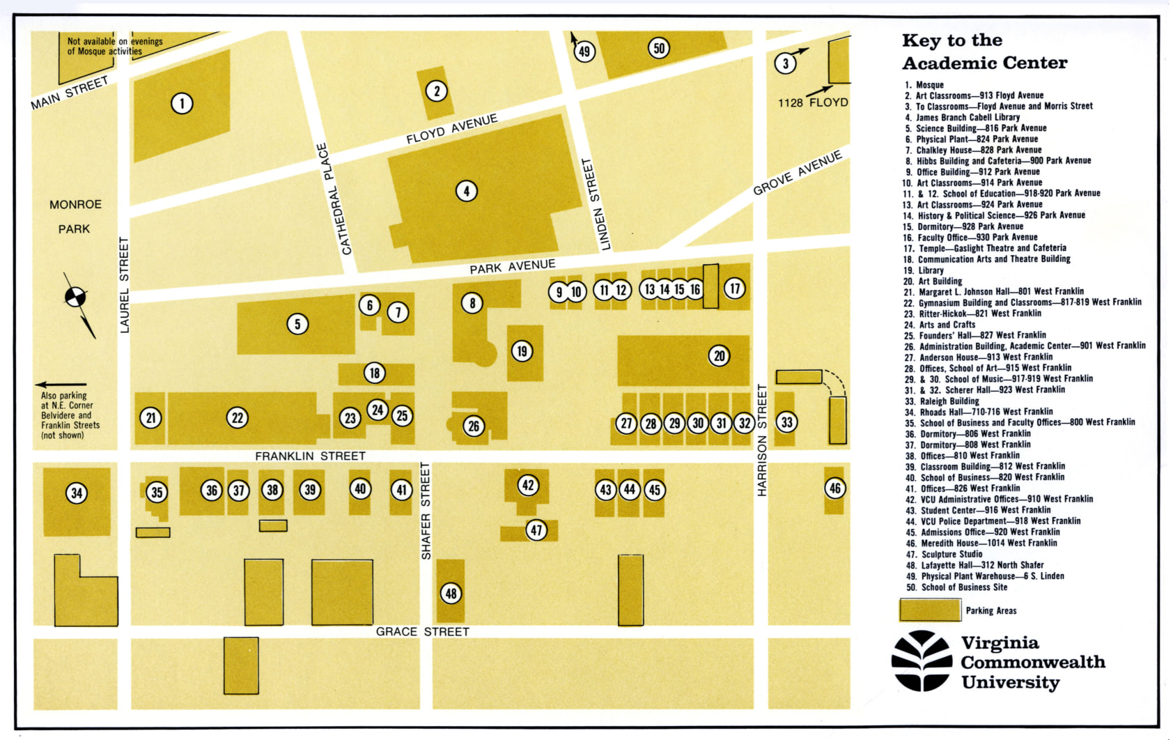 大学受験マップ　1990年版　レトロ Map of campus from 1990