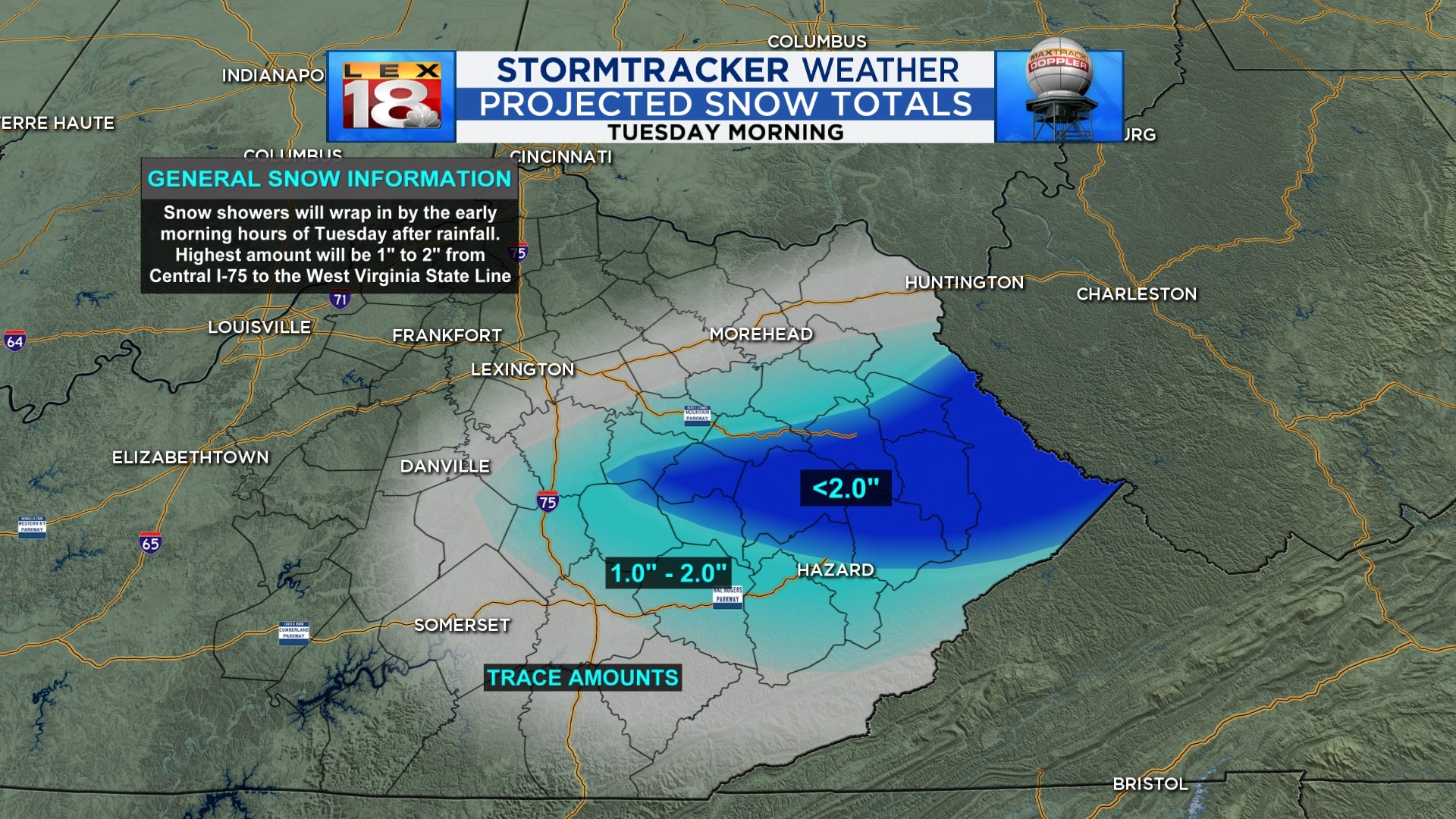 LEX 18 - A quick-moving storm will bring both rain and...