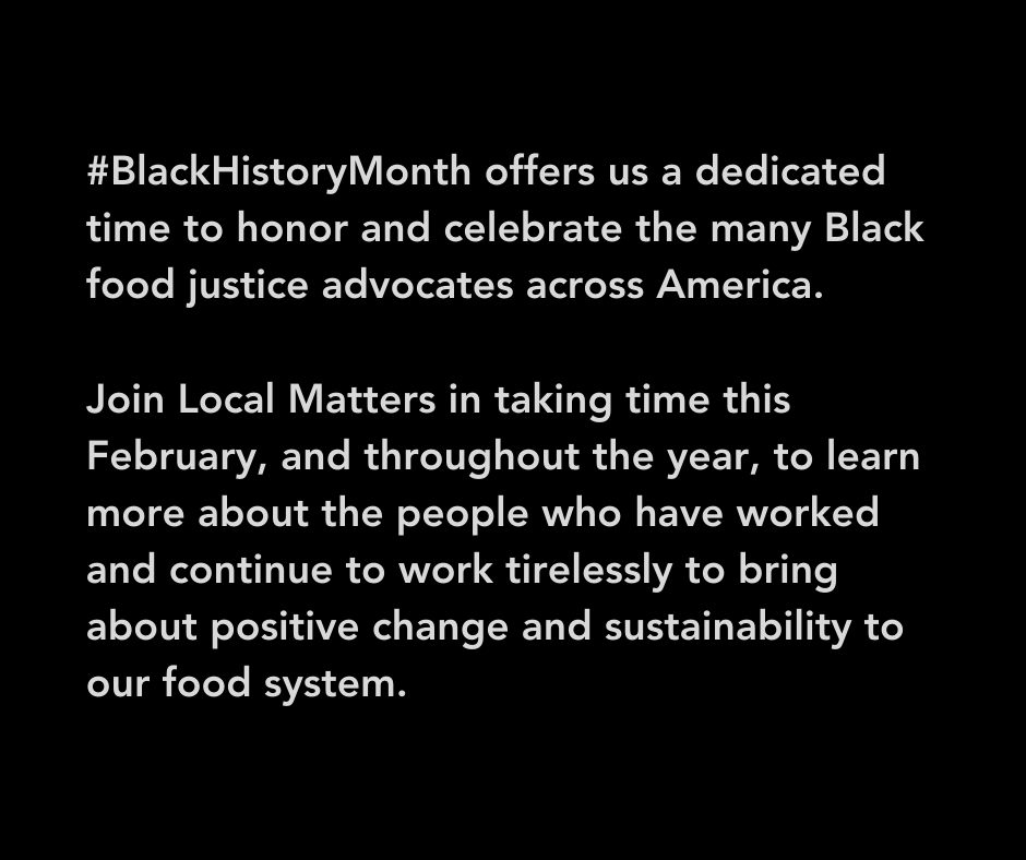 Local Matters - #BlackHistoryMonth offers us a dedicated...