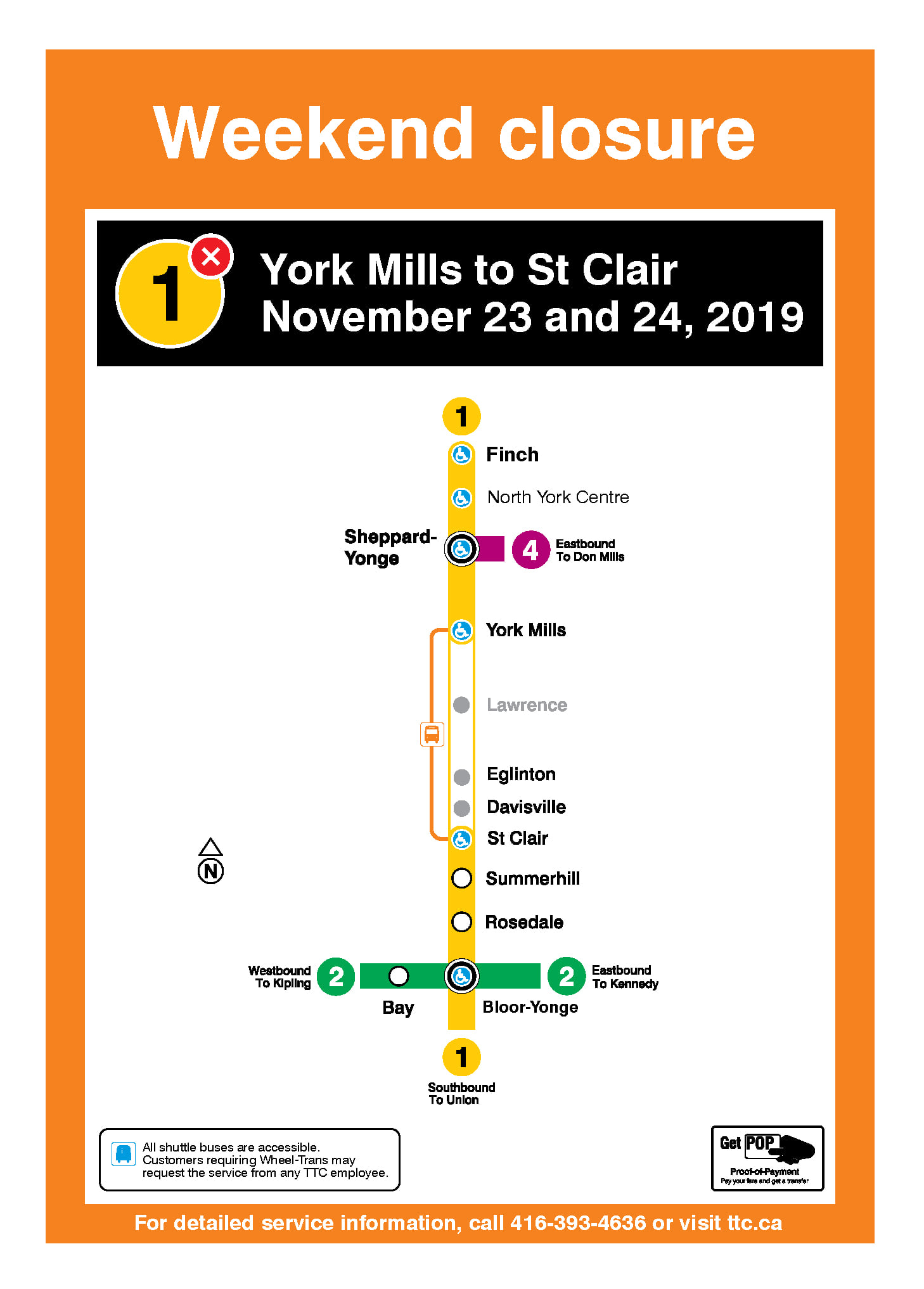 🚧 LINE 1: WEEKEND CLOSURE 🚧... - Toronto Transit Commission