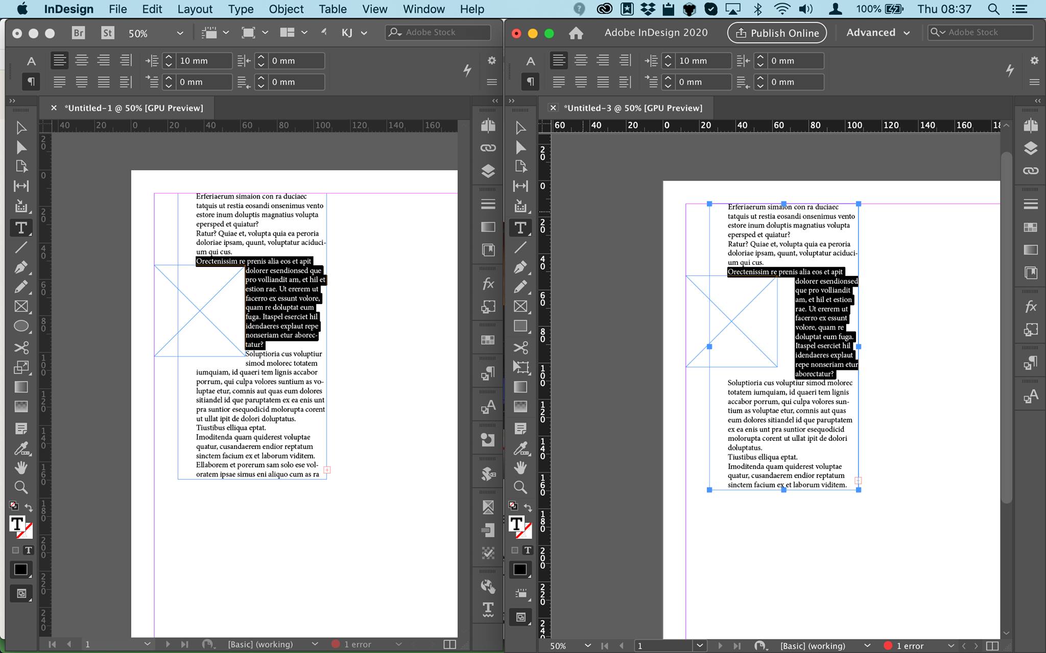 InDesign Secrets | # Text wrap difference causes reflow in InDesign ...