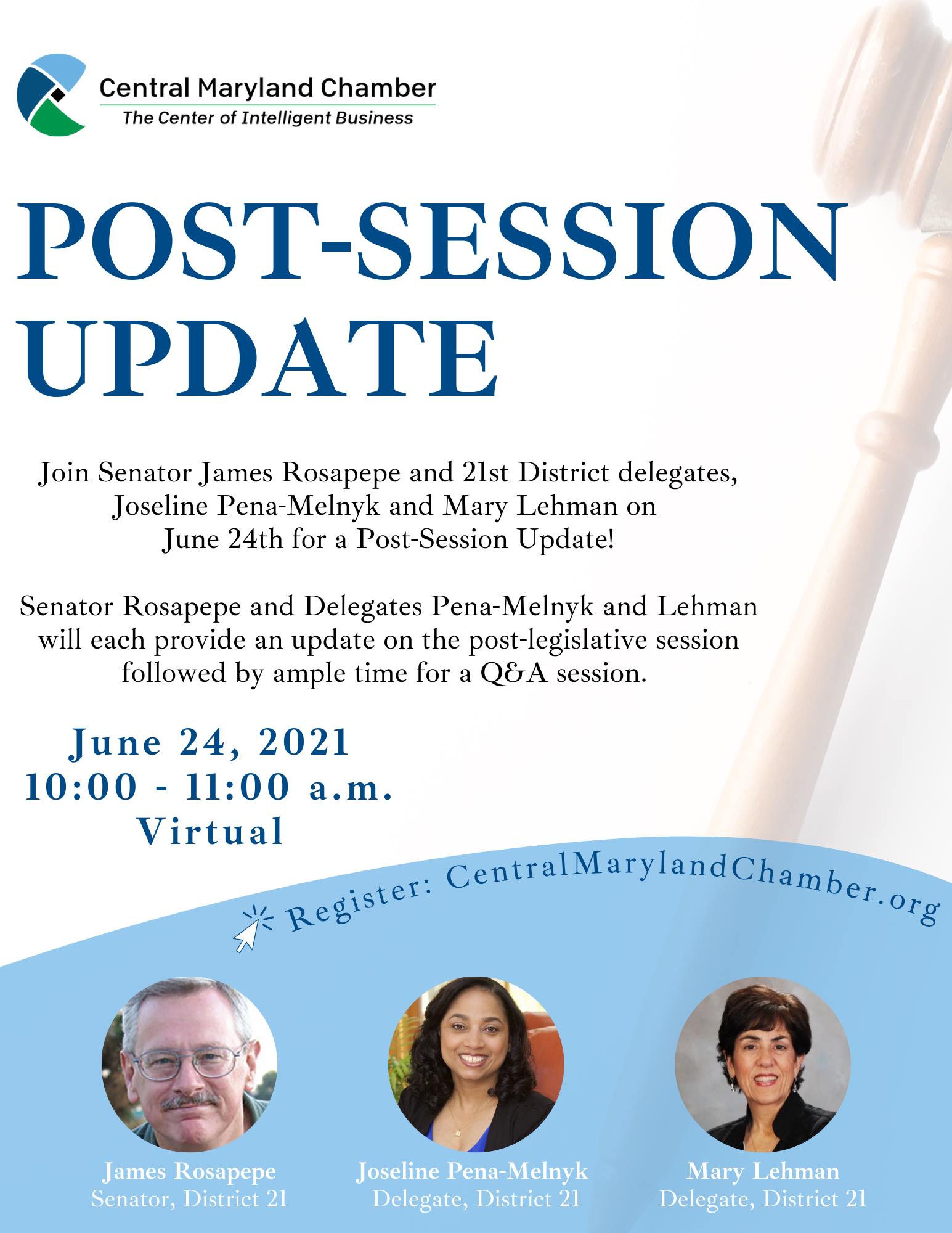 Join Senator James... - Central Maryland Chamber of Commerce | Facebook