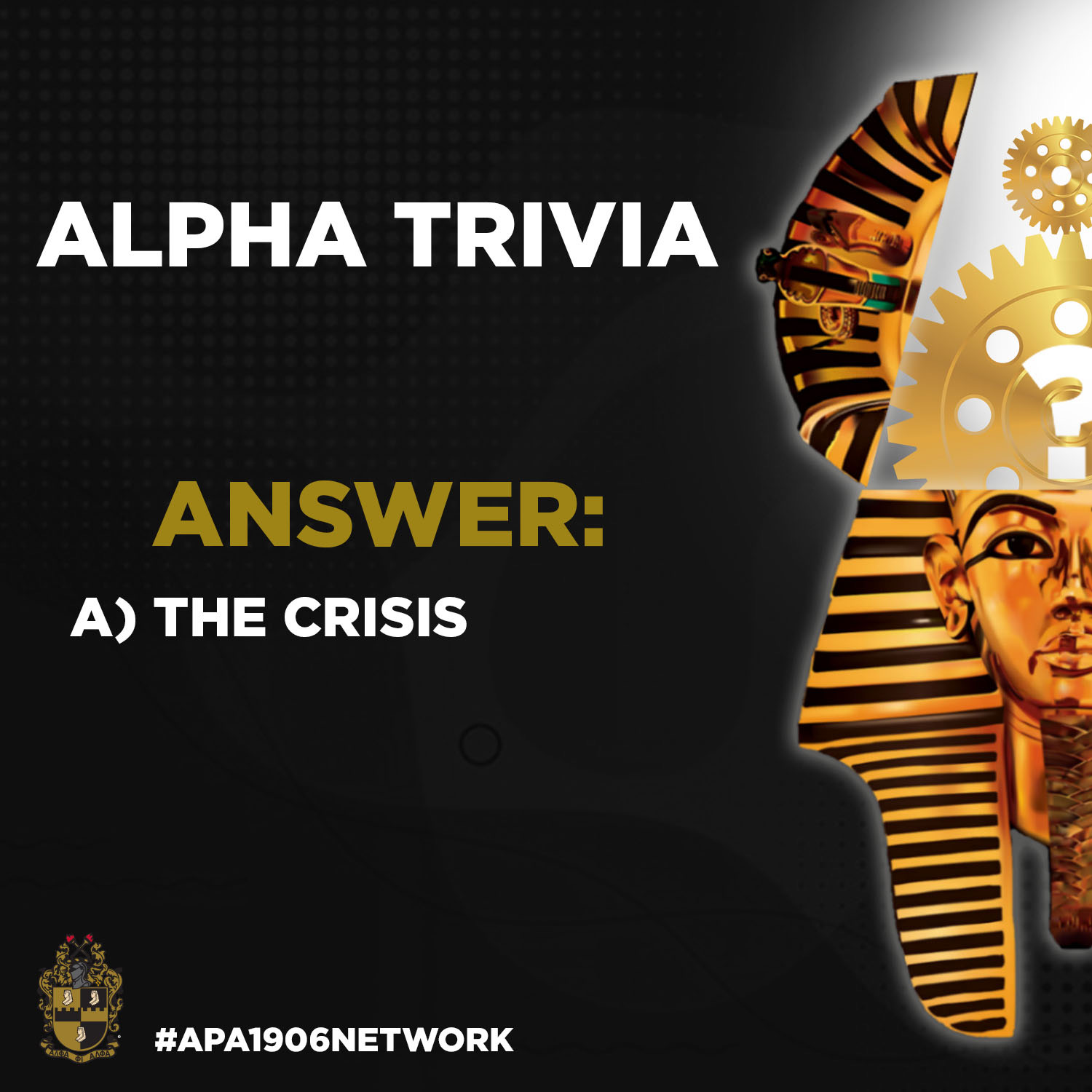 Alpha Phi Alpha Fraternity - Here is the answer to yesterday’s Alpha ...