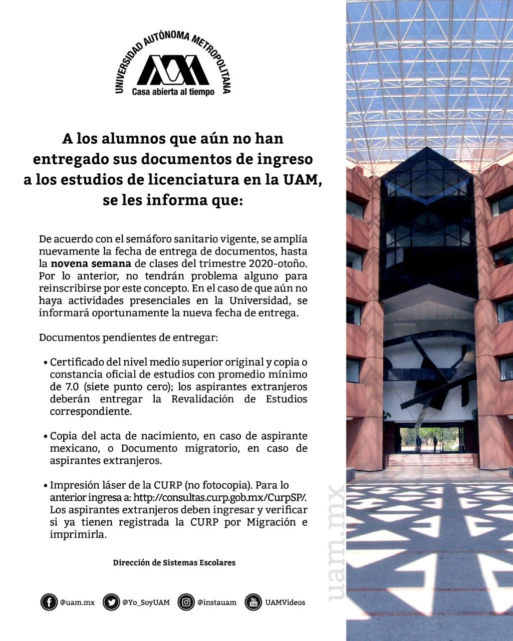 UAM - 📣 ¡Información importante para los alumnos que aún no han ...