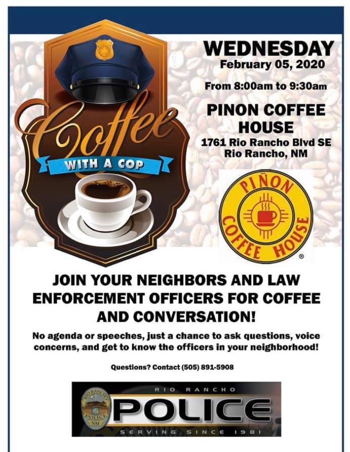 Rio Rancho PD - Don't forget about Coffee with a Cop! We will be at the ...