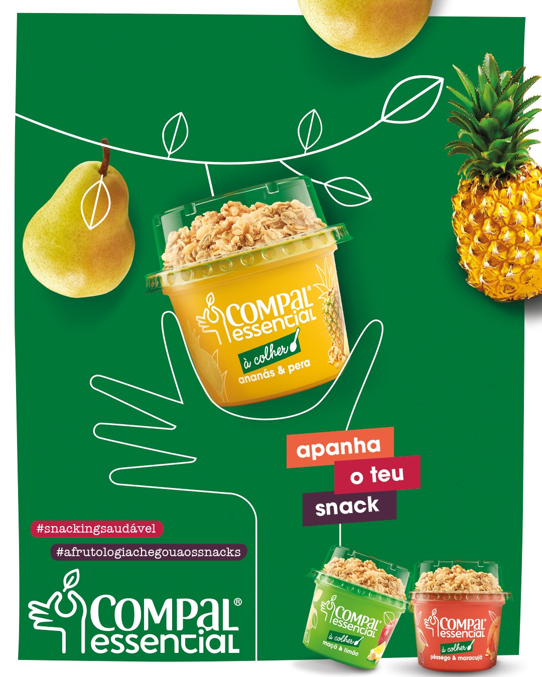 Compal - Quem já apanhou este snack? Compal Essencial à Colher Ananás e ...
